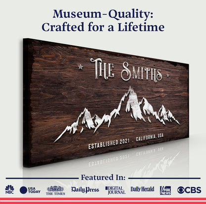 Family Mountain Home Sign