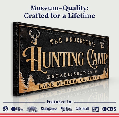 Personalized Family Hunting Camp Sign