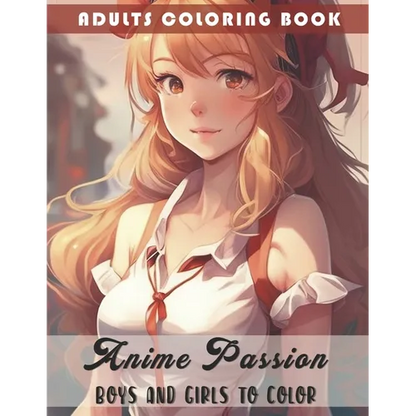 Anime Passion: Boys and Girls to Color: Adults Coloring Book - Paperback