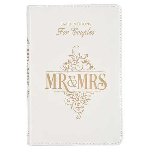 Gift Book Mr. & Mrs. White Faux Leather - Leather