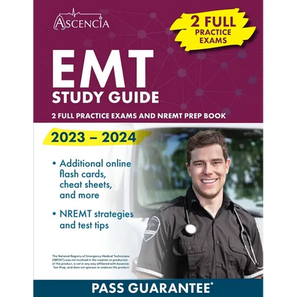 EMT Study Guide 2023-2024: 2 Full Practice Exams and NREMT Prep Book - Paperback