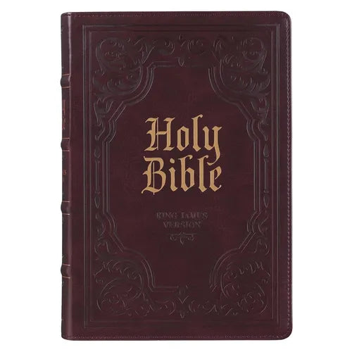 KJV Bible Giant Print Full Size Dark Brown - Leather