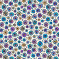 Ivory Mosaic Blooms Tile Coordinate Cotton 44/45 Fabric Per Yard
