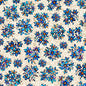 Ivory Mosaic Blooms Tossed Floral Cotton 44/45 Fabric Per Yard