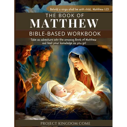 The Book of Matthew I Kids Workbook to Help Children Study and Understand the Bible I Biblical quizzes for kids ages 9 and above: Bible-Base Workbook, - Paperback