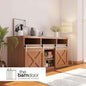 J-Strap Cabinet Barn Door Hardware Kit | Brushed Nickel