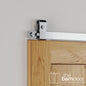 J Top Mount Stainless Steel Barn Door Hardware Kit