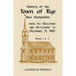 History of the Town of Rye, New Hampshire from its Discovery and Settlement to December 31, 1903 - Paperback