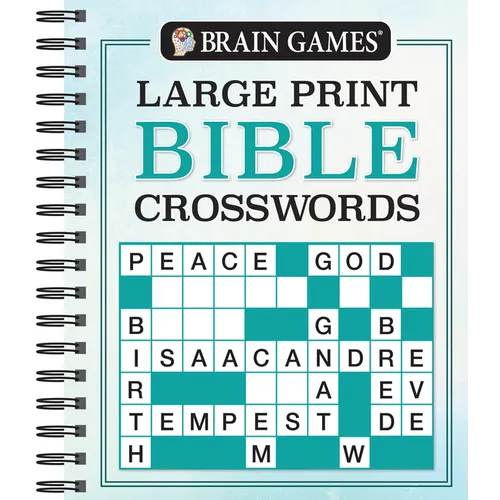 Brain Games - Large Print Bible Crosswords - Spiral