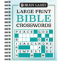 Brain Games - Large Print Bible Crosswords - Spiral
