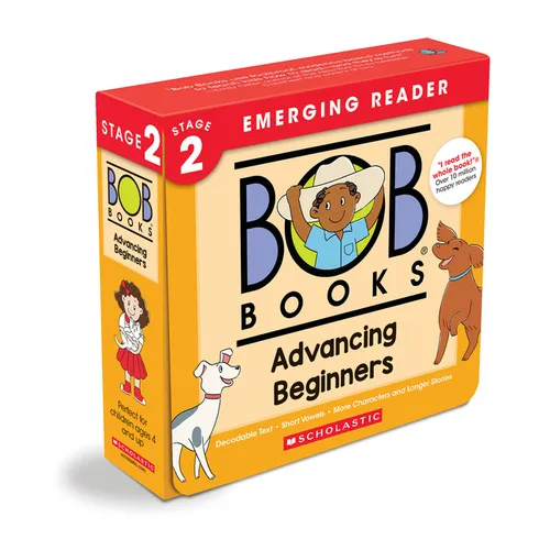 Bob Books - Advancing Beginners Box Set Decodable Phonics Books, Ages 4 and Up, Kindergarten (Stage 2: Emerging Reader) - Boxed Set