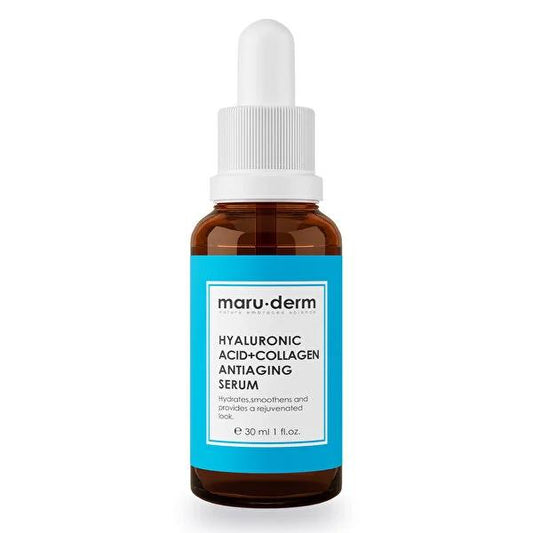 Maruderm Anti-Aging Serum with Hyaluronic Acid & Collagen - Paraben-Free, Fragrance-Free Skincare for Hydrated & Firmer Skin