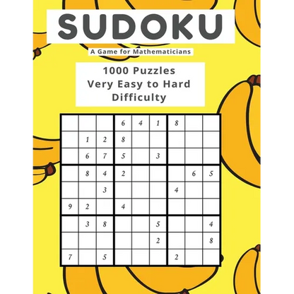 Sudoku A Game for Mathematicians 1000 Puzzles Very Easy to Hard Difficulty - Paperback