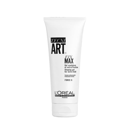 Loreal Professionnel Paris Tecni Art Fix Max Strong Hold Hair Styling Gel 200ml - Long-Lasting, Professional Quality