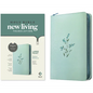 NLT Large Print Thinline Reference Zipper Bible, Filament Enabled (Leatherlike, Baby Blue Blossoms, Red Letter) - Imitation Leather