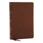 Nkjv, Single-Column Reference Bible, Verse-By-Verse, Brown Genuine Leather, Red Letter, Comfort Print - Leather
