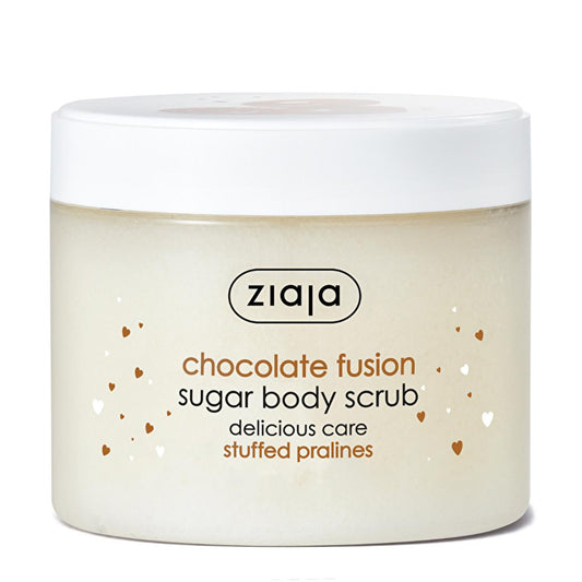 Ziaja Sugar Body Scrub with Shea Butter & Praline Fragrance - Natural Exfoliating Body Care for Smooth Skin
