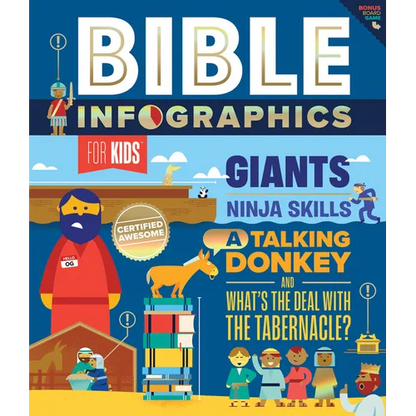 Bible Infographics for Kids: Giants, Ninja Skills, a Talking Donkey, and What's the Deal with the Tabernacle? - Hardcover