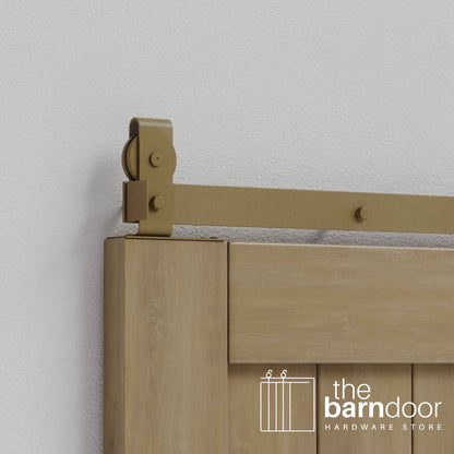 J Top Mount Heavy Duty Bifold Barn Door Hardware Kit | 4 Door One Way