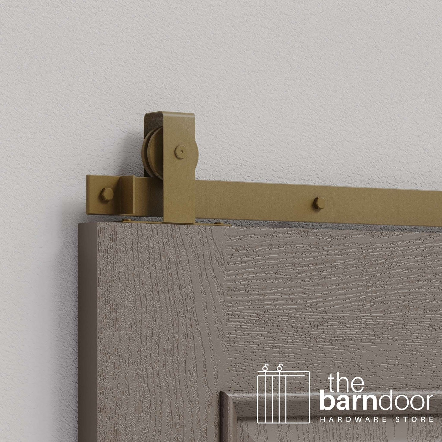 Flat Top Top Mount Heavy Duty Sliding Barn Door Hardware Kit