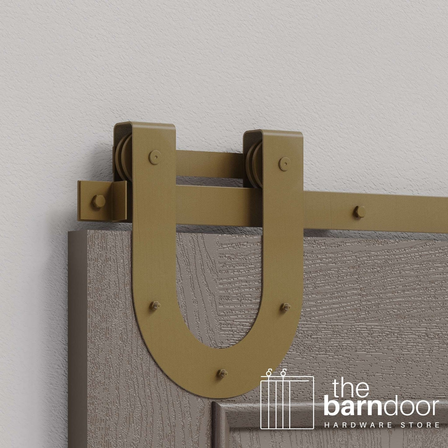 Horseshoe Heavy Duty Sliding Barn Door Hardware Kit