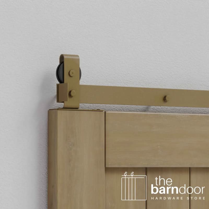 Modern J Top Mount Bifold Barn Door Hardware Kit | 2 Door Kit