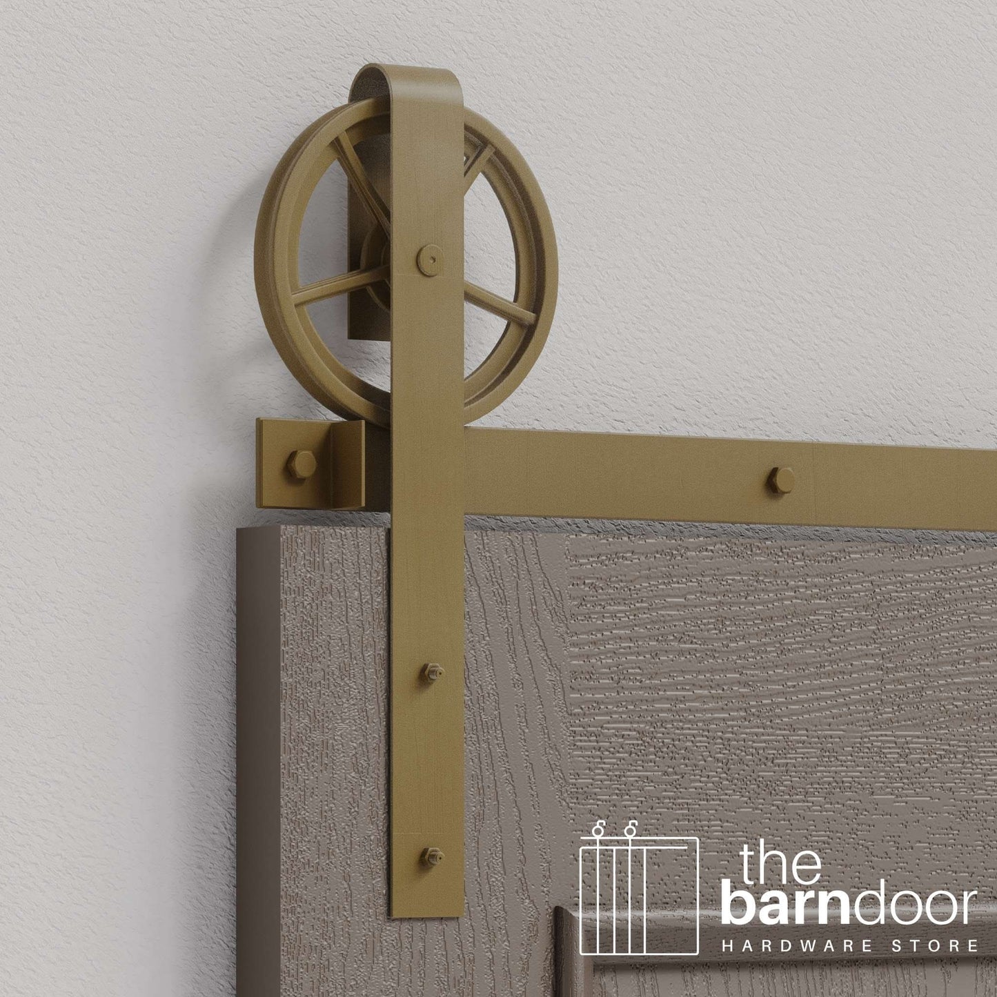 Wagon Wheel Heavy Duty Sliding Barn Door Hardware Kit