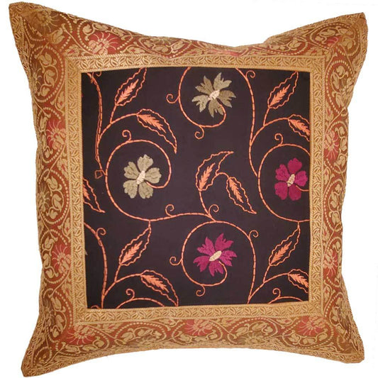 Jacquard Embroidered Design Patchwork Cushion Cover Home Accent