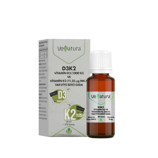 VeNatura D3K2 Dietary Supplement for Nutritional Support - 20 ml, Health Supplement for Overall Wellness