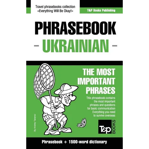 English-Ukrainian phrasebook and 1500-word dictionary - Paperback