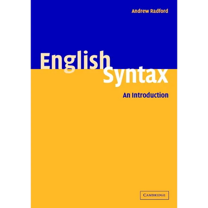 English Syntax: An Introduction - Paperback