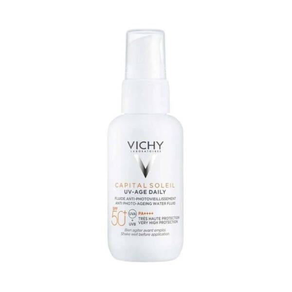 Vichy Capital Soleil UV-Age Tinted Sunscreen SPF50+ - Daily Sun Protection with Antioxidants