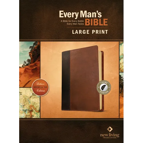 Every Man's Bible NLT, Large Print, Tutone - Imitation Leather