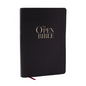 The Open Bible: Read and Discover the Bible for Yourself (Nkjv, Black Leathersoft, Red Letter, Comfort Print) - Imitation Leather