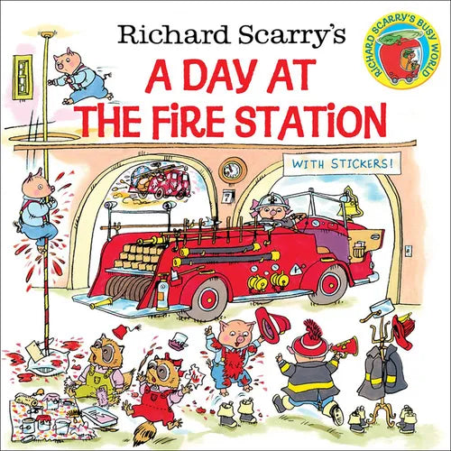 Richard Scarry's a Day at the Fire Station - Hardcover