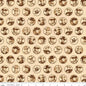 John Wayne American West Circles Cream 43"/44" Fabric Per Yard
