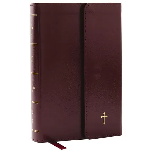 NKJV Compact Paragraph-Style Bible W/ 43,000 Cross References, Burgundy Leatherflex W/ Magnetic Flap, Red Letter, Comfort Print: Holy Bible, New King - Imitation Leather