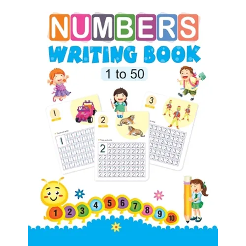 Number Writing Book: 1 to 50 - Paperback
