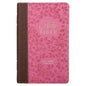 KJV Holy Bible, Giant Print Standard Size Faux Leather Red Letter Edition - Thumb Index & Ribbon Marker, King James Version, Brown/Pink Berry - Leather