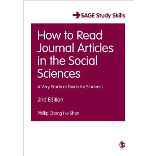 How to Read Journal Articles in the Social Sciences - Paperback