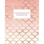 Composition Notebook: Wide-Ruled Coral Mermaid Style Fish Scale Design - Paperback
