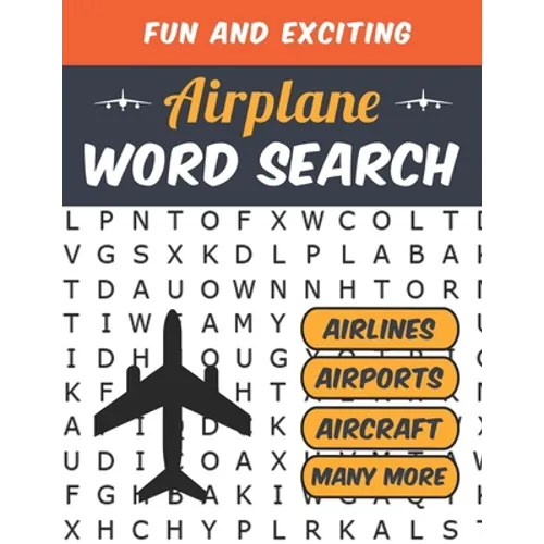 Airplane Word Search: Airline Pilot Gifts Aviation Themed Puzzles for Adults - Paperback