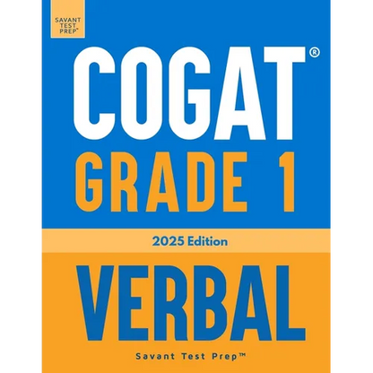 COGAT Grade 1 Verbal: 3 Practice Tests - Level 7 - Paperback