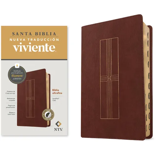 Biblia Ultrafina Ntv, Con Filament (Sentipiel, Café, Índice, Letra Roja) - Imitation Leather