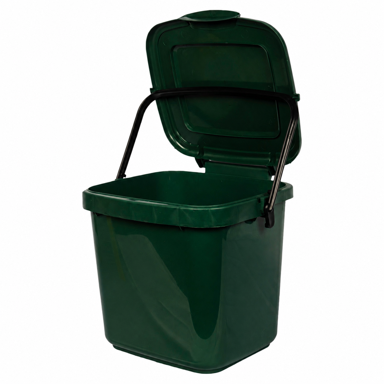 EcoSafe 2.5-Gallon Kitchen Caddy, Eco-Friendly Compost Container, Small Food Waste Bin for Food Scraps and Trash (QTY 1), SKU KCGRN