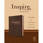 Inspire Catholic Bible NLT (Leatherlike, Dark Brown): The Bible for Coloring & Creative Journaling - Imitation Leather