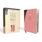 Niv, Premium Gift Bible, Leathersoft, Pink/Brown, Red Letter Edition, Indexed, Comfort Print - Imitation Leather