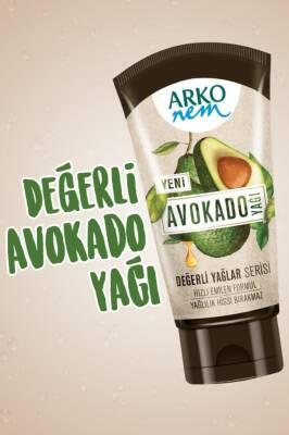 Arko Moisturizing Cream with Avocado Oil - 24 Hour Hydration, Non-Greasy, Vitamin Enriched for Dry Skin