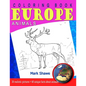 Coloring Book Animals of Europe: 20 realistic pictures + 60 unique facts about animals - Paperback