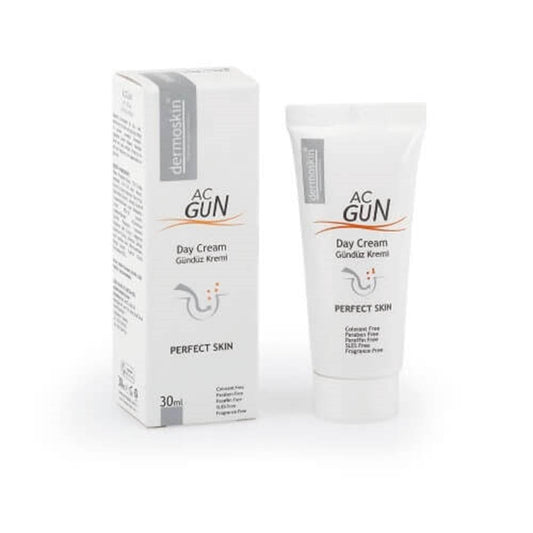 Dermoskin Acnegun Day Cream for Acne-Prone Skin - Natural Skincare, Non-Comedogenic Moisturizer, 1.01 fl oz
